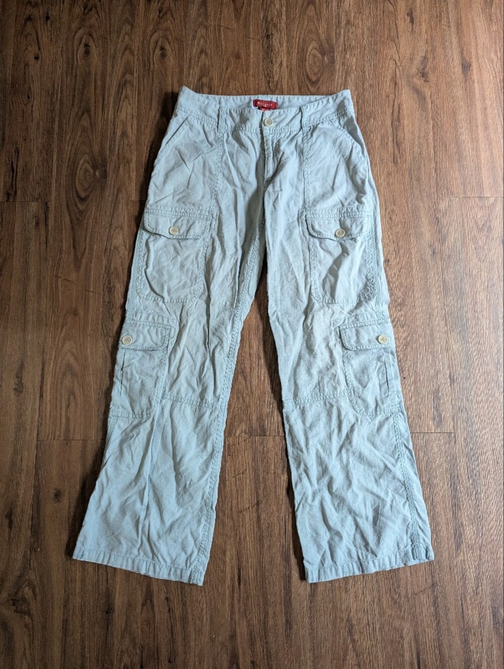 Sundance Robin Egg Blue Women's Lightweight Cargo Pants Sz 4